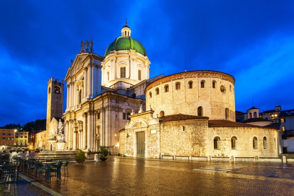 Brescia Italy historic city centre Piazza della Loggia